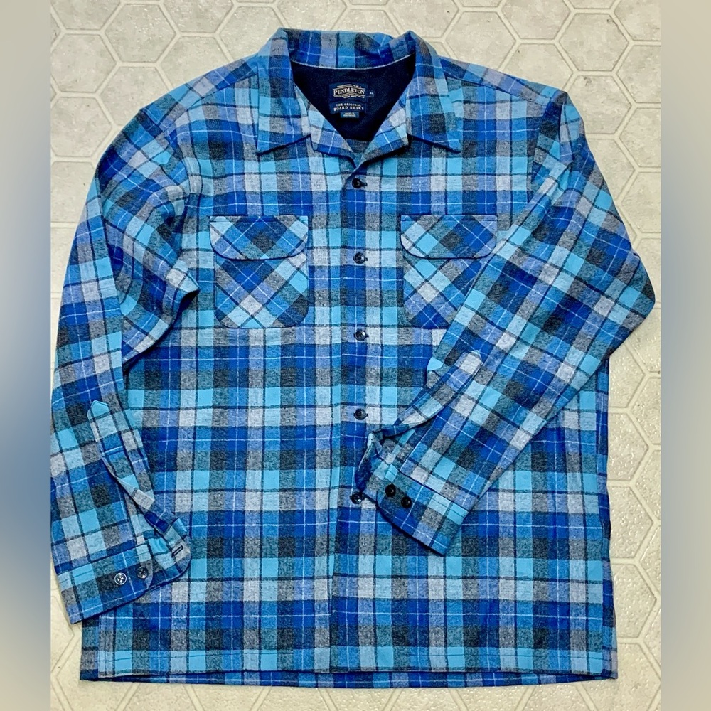Men's XL Pendleton 100% Wool 1961 Original Surf Plaid Board Shirt